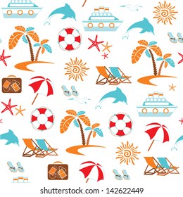 Summer vacation pattern (seamless)