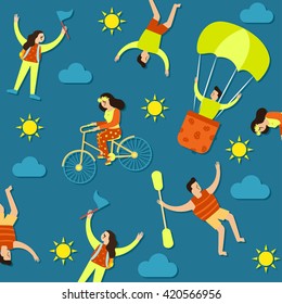 Summer Vacation Pattern : Vector Illustration