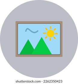 Summer Vacation Photography Flat Vector Icon Design