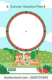 Sommerferienplan für Kinder