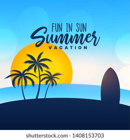 summer vacation poster design background
