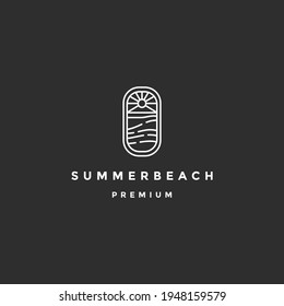 summer vacation poster design on vector illustration on black background