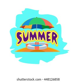 Summer vacation. Poster and flyer design template . vector illustrations