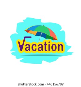 Summer vacation. Poster and flyer design template . vector illustrations