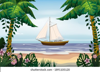 ハワイ ヨット のイラスト素材 画像 ベクター画像 Shutterstock