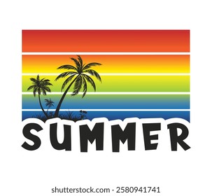 summer vacation retro unique design.
