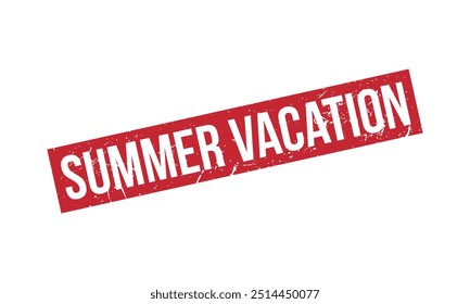 Summer Vacation Rubber Stamp Seal Vector