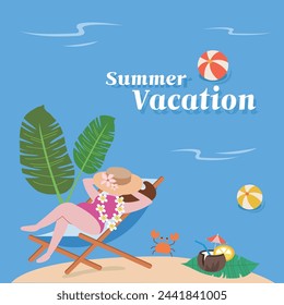 summer vacation and summer sea 