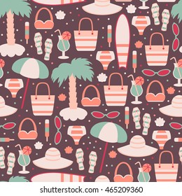 Summer Vacation Seamless Background
