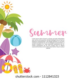 Summer vacation set in vector illustration