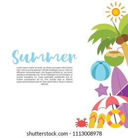 Summer vacation set in vector illustration