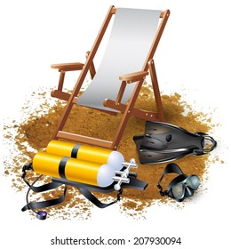 Summer vacation set. Vector illustration