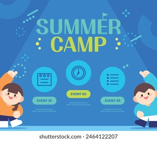 Summer vacation short-term special lecture illustration