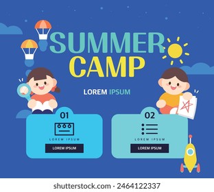 Summer vacation short-term special lecture illustration