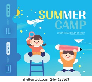 Summer vacation short-term special lecture illustration