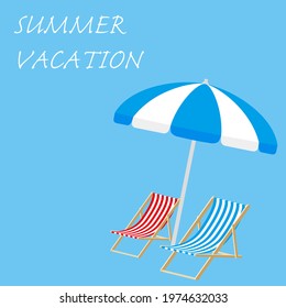 Summer Vacation Simple vector Illustration