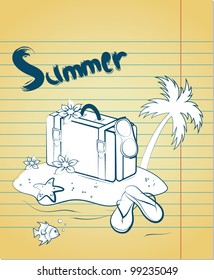 Summer vacation sketch
