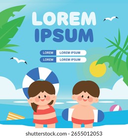 Plantilla de conferencia especial de vacaciones de verano