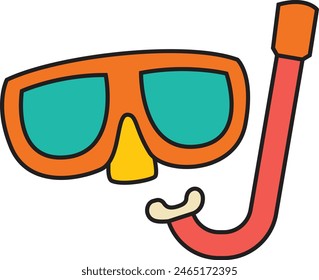 Summer vacation stuff vector icon