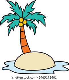 Summer vacation stuff vector icon