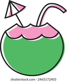 Summer vacation stuff vector icon