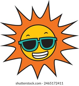 Summer vacation stuff vector icon