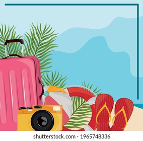 bola de la maleta de vacaciones de verano