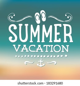 Summer Vacation Summertime Vector 