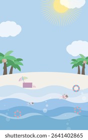 Summer vacation at a sunny beach