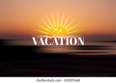 Summer vacation. Sunset
