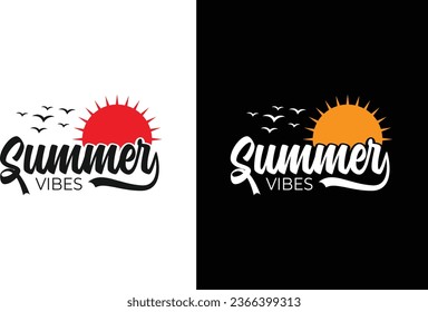 Summer vacation t shirt design