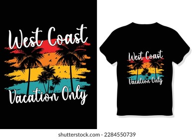 Summer Vacation t shirt, Retro summer t shirt design vector