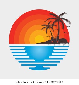 summer vacation tee typography graphic design for print t shirt,vector illustration 