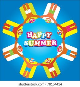 Summer vacation. Template for your design.