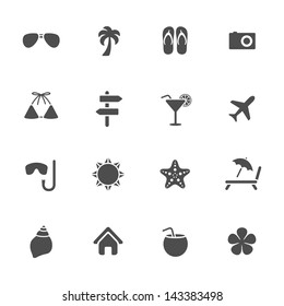 Summer vacation theme icons