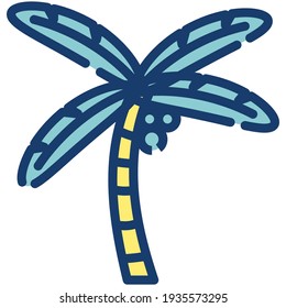 Línea temática de vacaciones de verano e icono de estilo relleno, ilustración vectorial para diseño gráfico