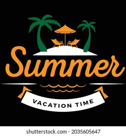 Summer Vacation time t-shirt design