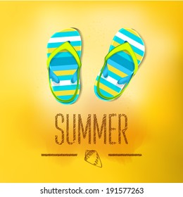 Summer vacation and travel background. Vector Illustration, Graphic Design Editable For Your Design. 