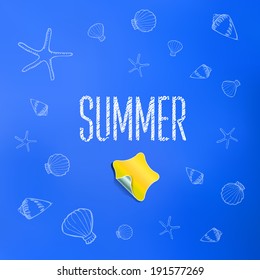Summer vacation and travel background. Vector Illustration, Graphic Design Editable For Your Design. 
