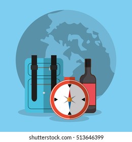 summer vacation travel icon vector illustration graphic design