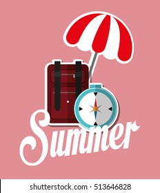 summer vacation travel icon vector illustration graphic design