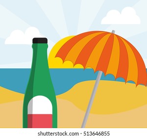 summer vacation travel icon vector illustration graphic design