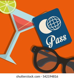summer vacation travel icon vector illustration graphic design