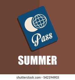 summer vacation travel icon vector illustration graphic design