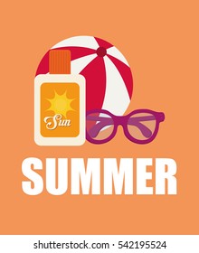 summer vacation travel icon vector illustration graphic design
