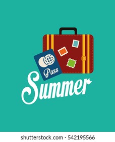 summer vacation travel icon vector illustration graphic design