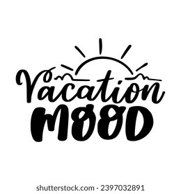 Summer Vacation and Trip Lettering Quotes and Phrases For Printable Posters, Cards, Tote Bags Or T-Shirt Design. Funny Vacay Sayings