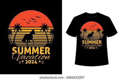 Summer vacation T-shirt design. summer beach t-shirt design.  Summer paradise, Surf Paradise, Sea Enjoy Great Summer, T-shirt, Typography T-shirt Design.