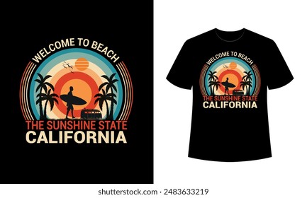 Summer vacation T-shirt design. summer beach t-shirt design.  Summer paradise, Surf Paradise, Sea Enjoy Great Summer, T-shirt, Typography T-shirt Design.