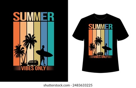 Summer vacation T-shirt design. summer beach t-shirt design.  Summer paradise, Surf Paradise, Sea Enjoy Great Summer, T-shirt, Typography T-shirt Design.